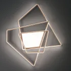 Ściemnialny kinkiet LED ze złotego lub srebrnego metalu - Galactic Viadurini