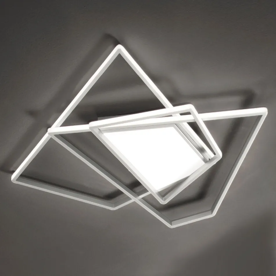 Ściemnialny kinkiet LED ze złotego lub srebrnego metalu - Galactic Viadurini