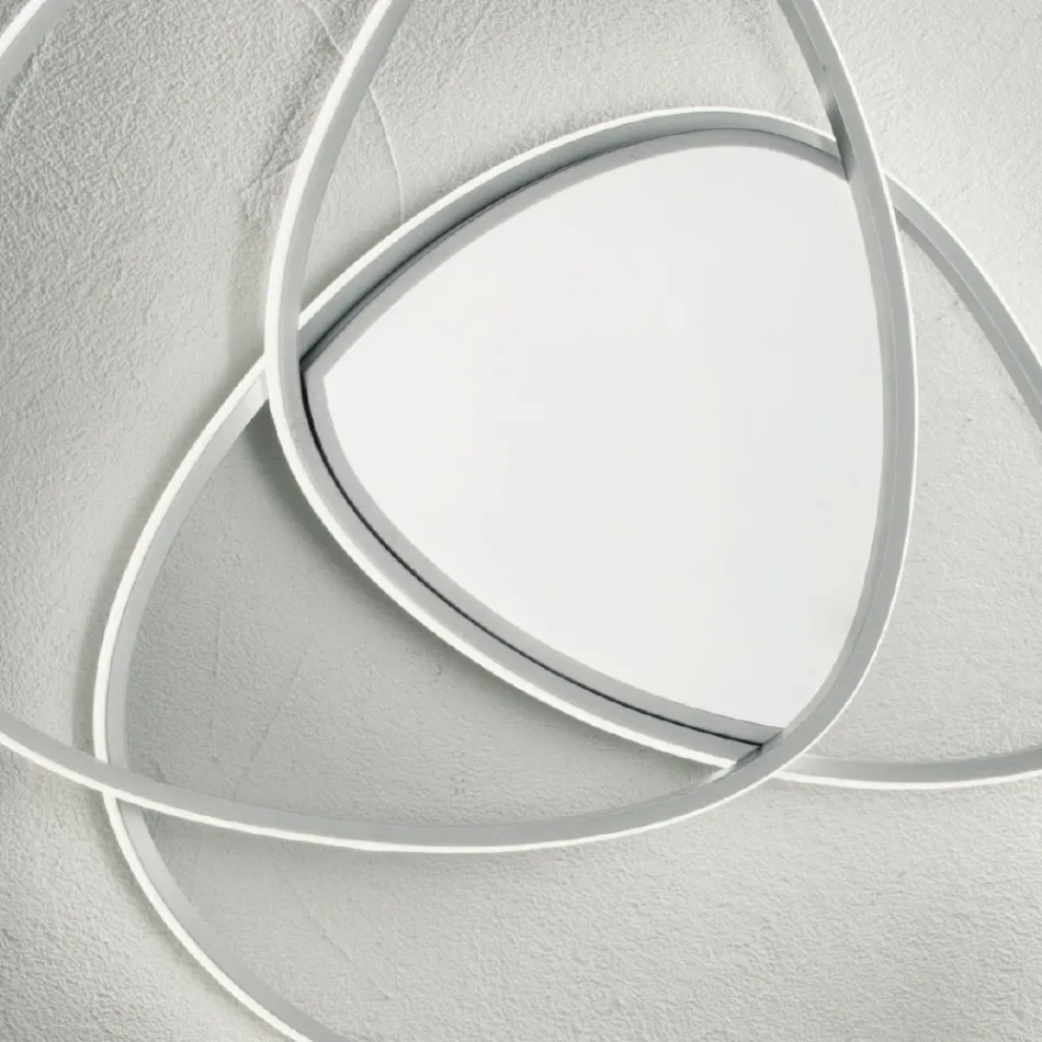 Lampa Sufitowa LED Kinkiet w Złotym lub Srebrnym Wykończeniu Metalu - Rosella Viadurini