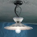 Lampa sufitowa Artisan ręcznie malowana ceramiczna z efektem haftu - Ravenna Viadurini