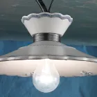 Lampa sufitowa Artisan ręcznie malowana ceramiczna z efektem haftu - Ravenna Viadurini