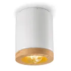 Lampa sufitowa z drewna i ceramiki w stylu skandynawskim - Nateca Viadurini