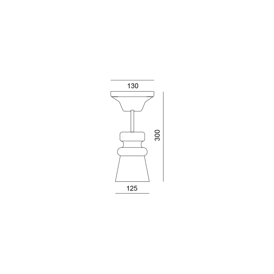 Ręcznie wykonana lampa sufitowa z majoliki i aluminium Made in Italy - Toscot Battersea Viadurini