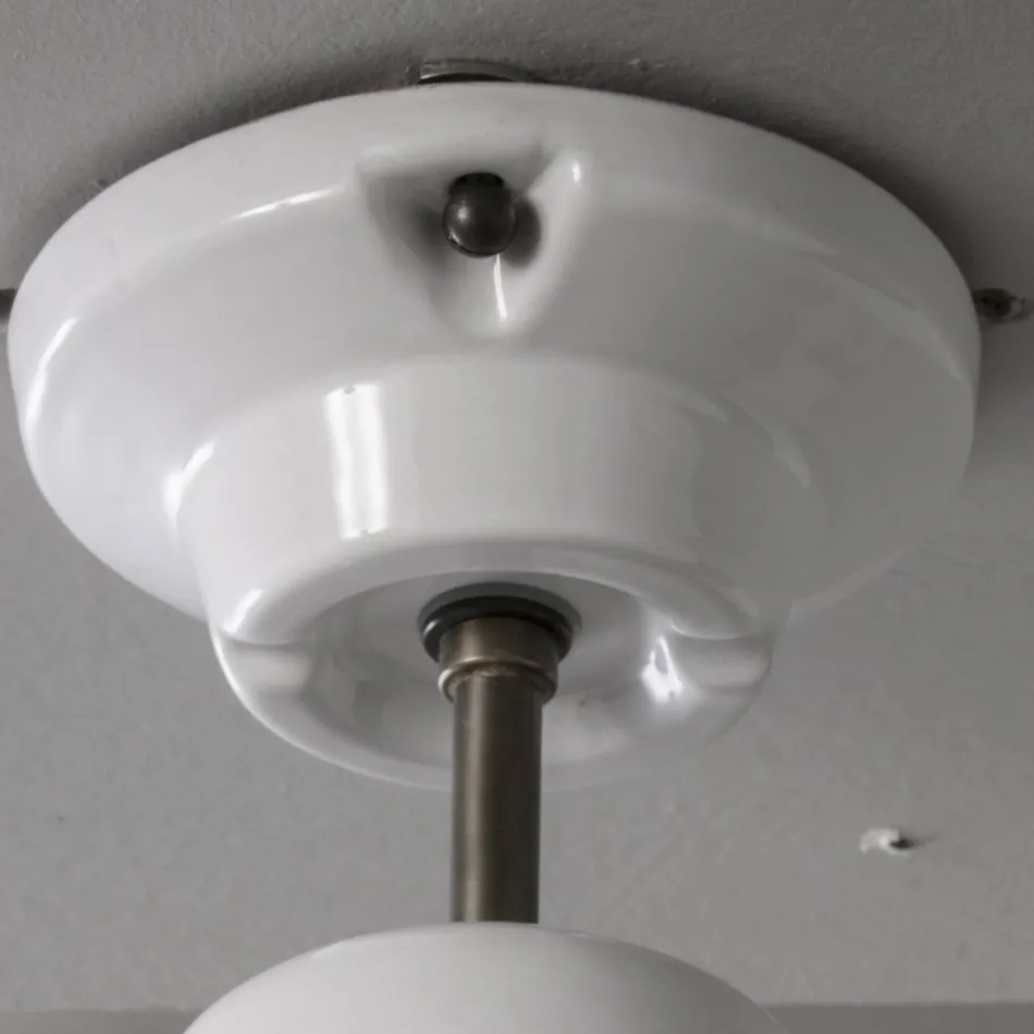 Ręcznie wykonana lampa sufitowa z majoliki i aluminium Made in Italy - Toscot Battersea Viadurini