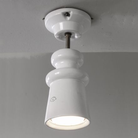 Ręcznie wykonana lampa sufitowa z majoliki i aluminium Made in Italy - Toscot Battersea Viadurini