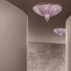 Ręcznie robiona lampa sufitowa ze szkła weneckiego i metalu Made in Italy - Fabiana Viadurini