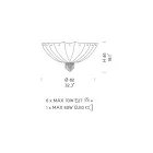 Ręcznie robiona lampa sufitowa ze szkła weneckiego i metalu Made in Italy - Fabiana Viadurini