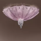 Ręcznie robiona lampa sufitowa ze szkła weneckiego i metalu Made in Italy - Fabiana Viadurini