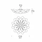 Lampa sufitowa Artisan z przydymionego szkła weneckiego, wyprodukowana we Włoszech - Minos Viadurini