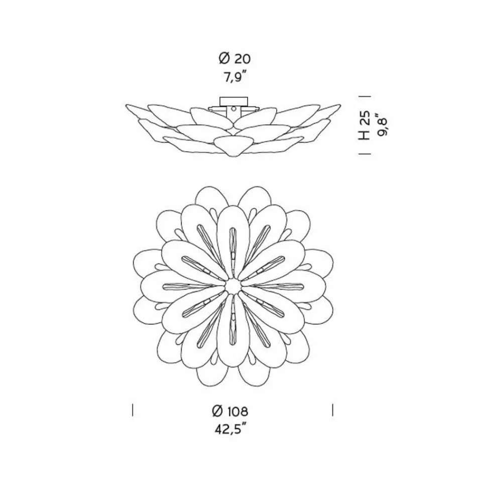 Lampa sufitowa Artisan z przydymionego szkła weneckiego, wyprodukowana we Włoszech - Minos Viadurini