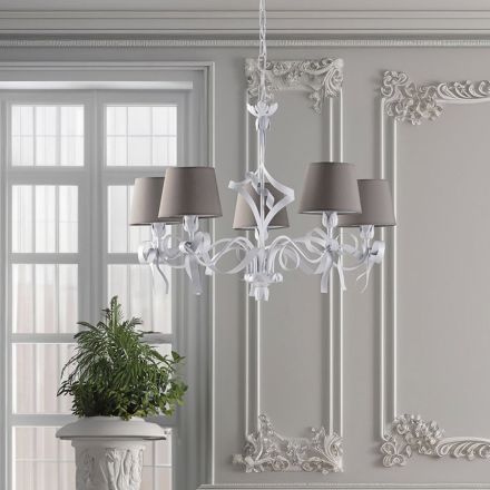 Biała lampa sufitowa LED do oświetlenia nowoczesnych i uporządkowanych przestrzeni – Dalia Viadurini