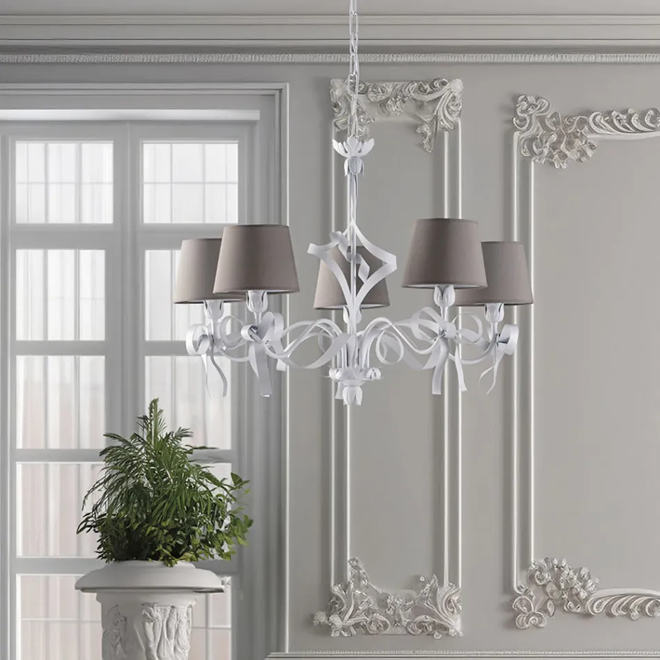 Biała lampa sufitowa LED do oświetlenia nowoczesnych i uporządkowanych przestrzeni – Dalia Viadurini