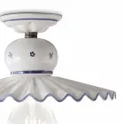 Ręcznie zdobiona ceramiczna lampa sufitowa Artisan w kraju, 2 rozmiary - Rzym Viadurini