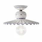 Ręcznie zdobiona ceramiczna lampa sufitowa Artisan w kraju, 2 rozmiary - Rzym Viadurini