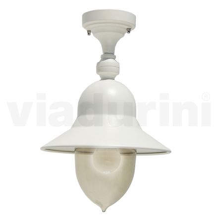 Aluminiowa zewnętrzna lampa sufitowa w stylu vintage Made in Italy - Cassandra Viadurini
