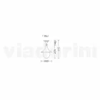 Ogrodowa lampa sufitowa z odlewanego ciśnieniowo aluminium produkowanego we Włoszech, Anusca Viadurini