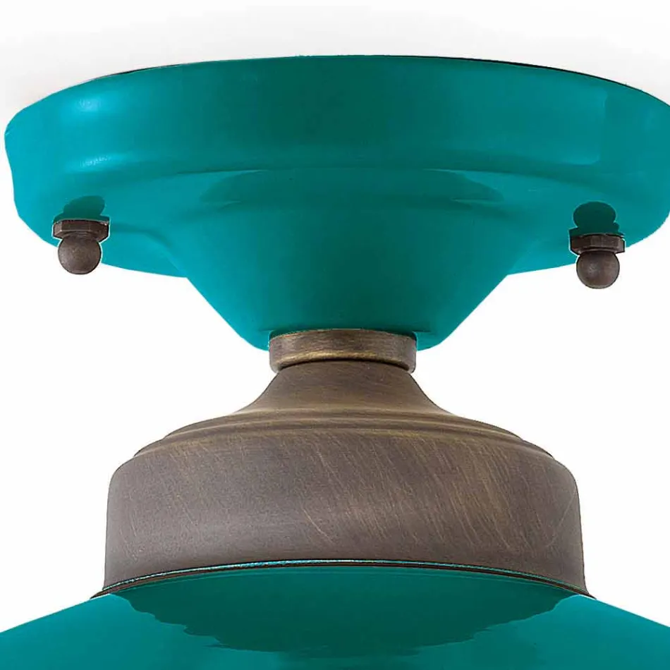 Lampa sufitowa ceramiczne sufitu Projektowanie i mosiądzu Cecilia Viadurini