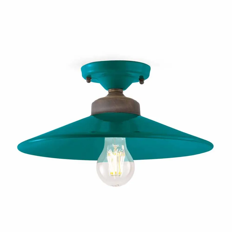 Lampa sufitowa ceramiczne sufitu Projektowanie i mosiądzu Cecilia Viadurini