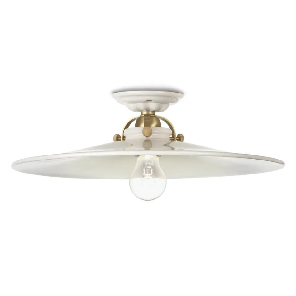 Lampa sufitowa z ceramiki od firmy Ferroluce Viadurini