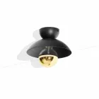 Metalowa lampa sufitowa ze złotym wykończeniem Made in Italy - Valta Viadurini