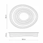 Nowoczesna lampa sufitowa do salonu z matowego białego tynku - lukrecja Viadurini