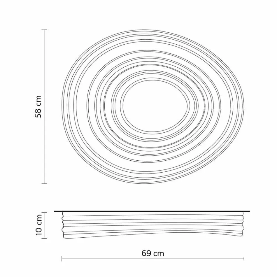 Nowoczesna lampa sufitowa do salonu z matowego białego tynku - lukrecja Viadurini