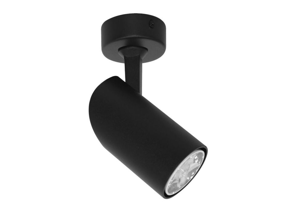 Regulowana lampa sufitowa Spotlight z białego lub czarnego aluminium, 4 sztuki - Lazzaro Viadurini