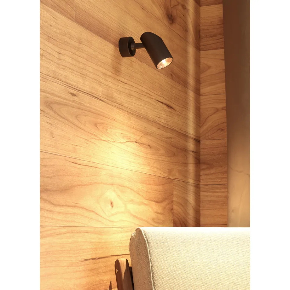 Regulowana lampa sufitowa Spotlight z białego lub czarnego aluminium, 4 sztuki - Lazzaro Viadurini