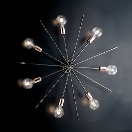 Żelazne lampy sufitowe wyprodukowane we Włoszech do dekoracji wnętrz - Holandia Viadurini