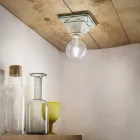 Lampa sufitowa rustykalna z ceramiki wykonana ręcznie Ferroluce Viadurini