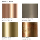 Lampa sufitowa z ceramiki i szczotkowanego mosiądzu ręcznie robiona we Włoszech - Toscot Match Viadurini