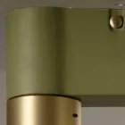 Lampa sufitowa z ceramiki i szczotkowanego mosiądzu ręcznie robiona we Włoszech - Toscot Match Viadurini