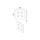 Lampa sufitowa z przeszklonej toskańskiej majoliki Made in Italy - Toscot Vivaldi Viadurini