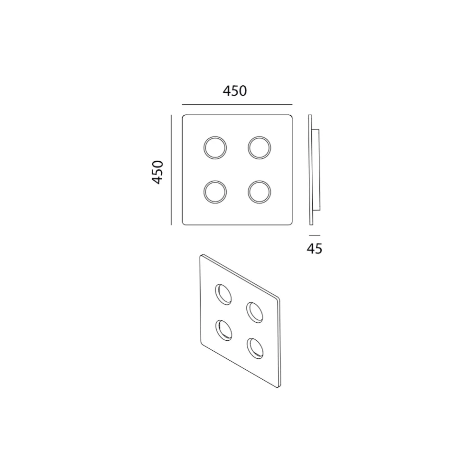 Lampa sufitowa z przeszklonej toskańskiej majoliki Made in Italy - Toscot Vivaldi Viadurini