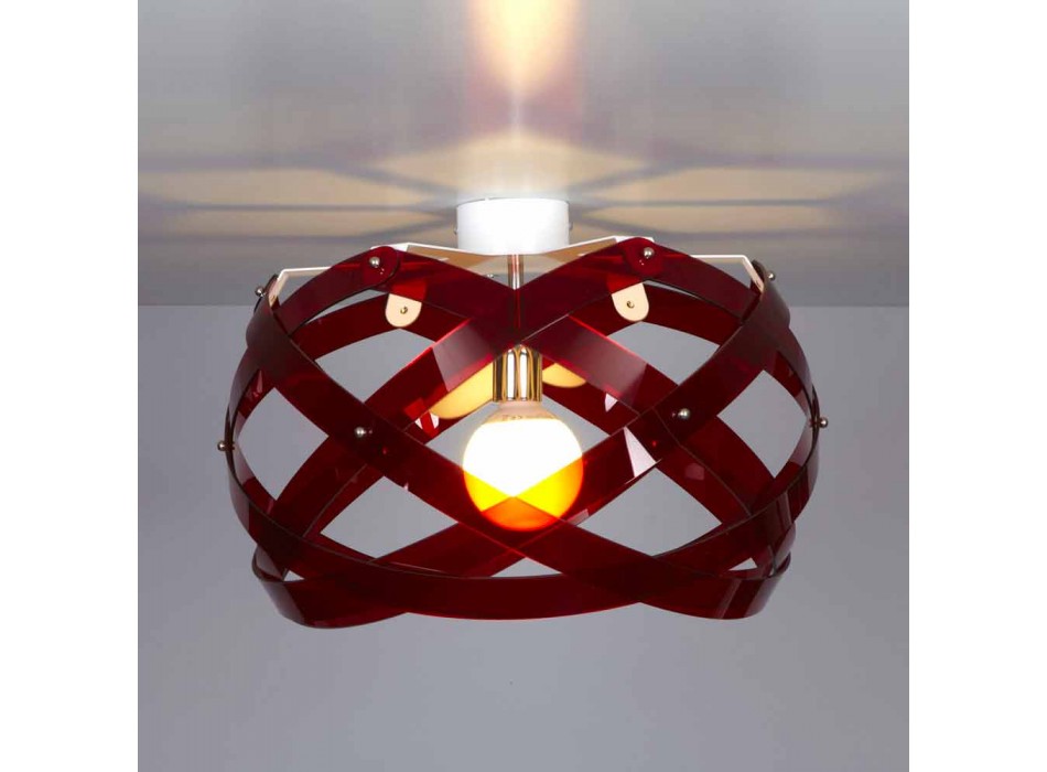 Lampa sufitowa z nowoczesnego szkła metakrylowego Vanna, średnica 40 cm Viadurini