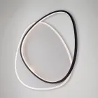 Metalowa lampa sufitowa LED Ophiuchus w kolorze czarno-białym do oświetlenia wnętrz Viadurini