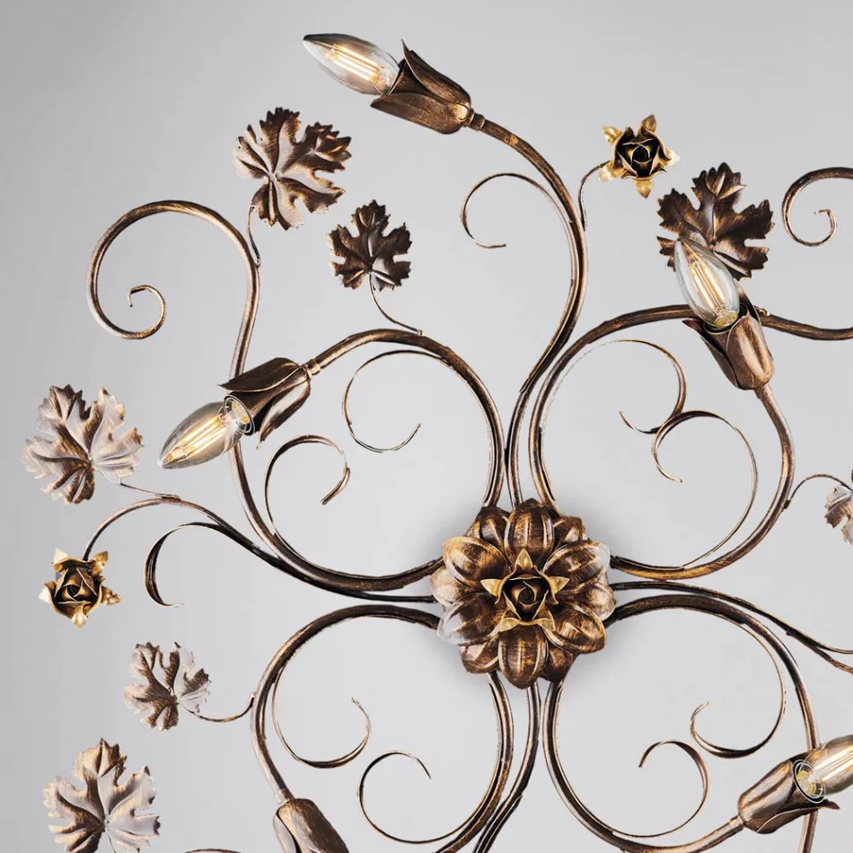 Włoska chromowana lampa sufitowa LED do nowoczesnych wnętrz – Fiore Viadurini