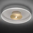 Metalowa lampa sufitowa z dyfuzorem z pleksiglasu z mikrokropkami - Nora Viadurini