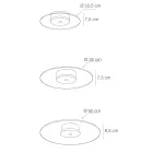Metalowa lampa sufitowa z dyfuzorem z pleksiglasu z mikrokropkami - Nora Viadurini