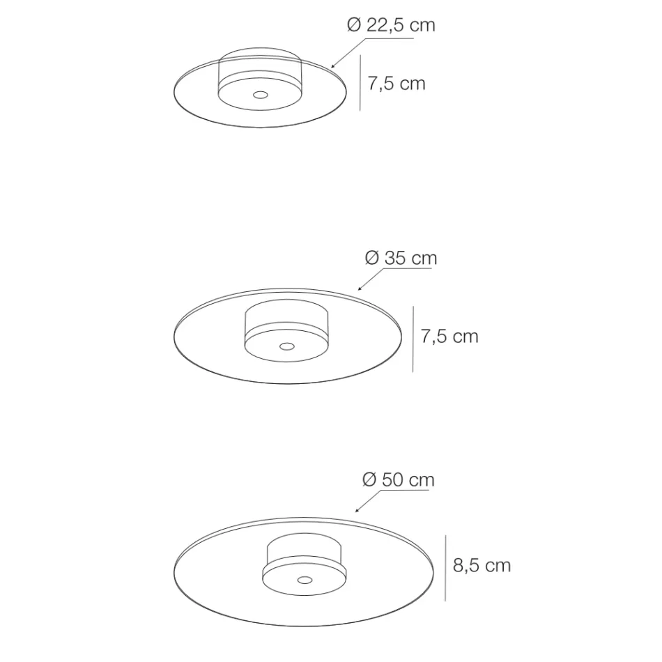 Metalowa lampa sufitowa z dyfuzorem z pleksiglasu z mikrokropkami - Nora Viadurini