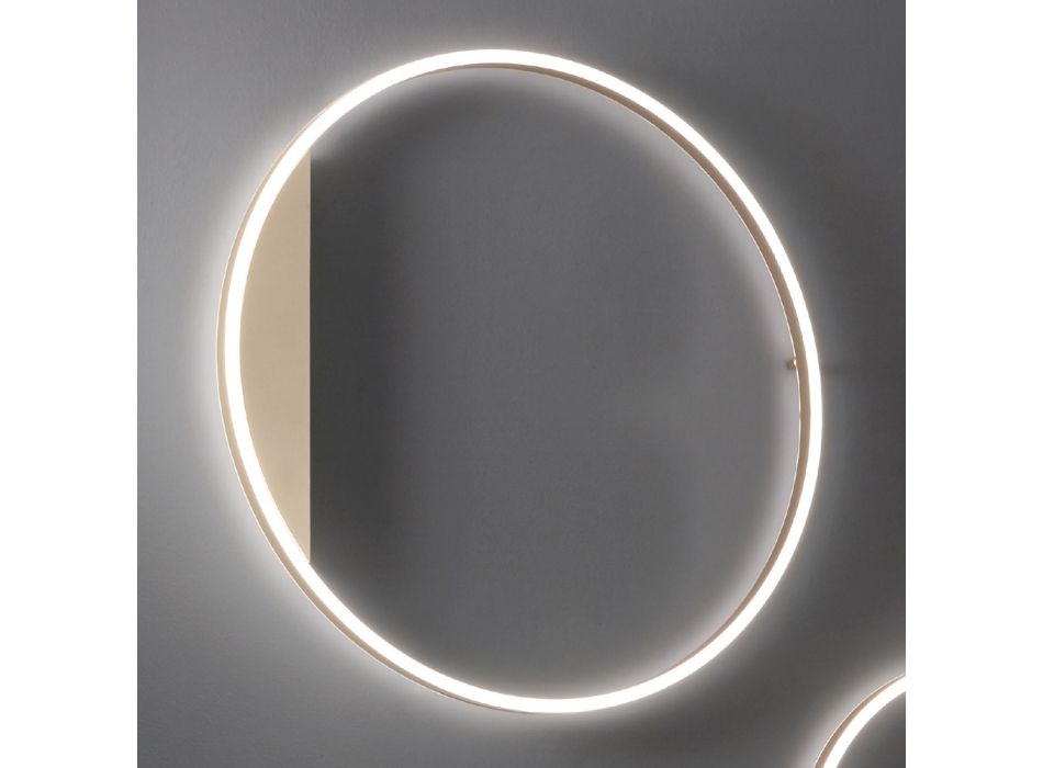 Metalowa lampa sufitowa malowana na złoto lub srebro ze ściemnianą diodą LED - Libra Viadurini