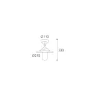 Lampa sufitowa ogrodowa w stylu vintage z mosiądzu, szkło przezroczyste IP44 - Elfico Viadurini