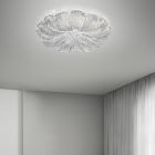 Lampa sufitowa ze szkła weneckiego i białego metalu Made in Italy - Artemide Viadurini
