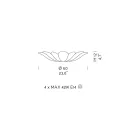 Lampa sufitowa ze szkła weneckiego i białego metalu Made in Italy - Artemide Viadurini