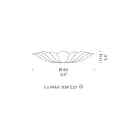 Lampa sufitowa ze szkła weneckiego i białego metalu Made in Italy - Artemide Viadurini