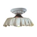 Ręcznie robiona ceramiczna lampa sufitowa z efektem tkaniny i metalu - Modena