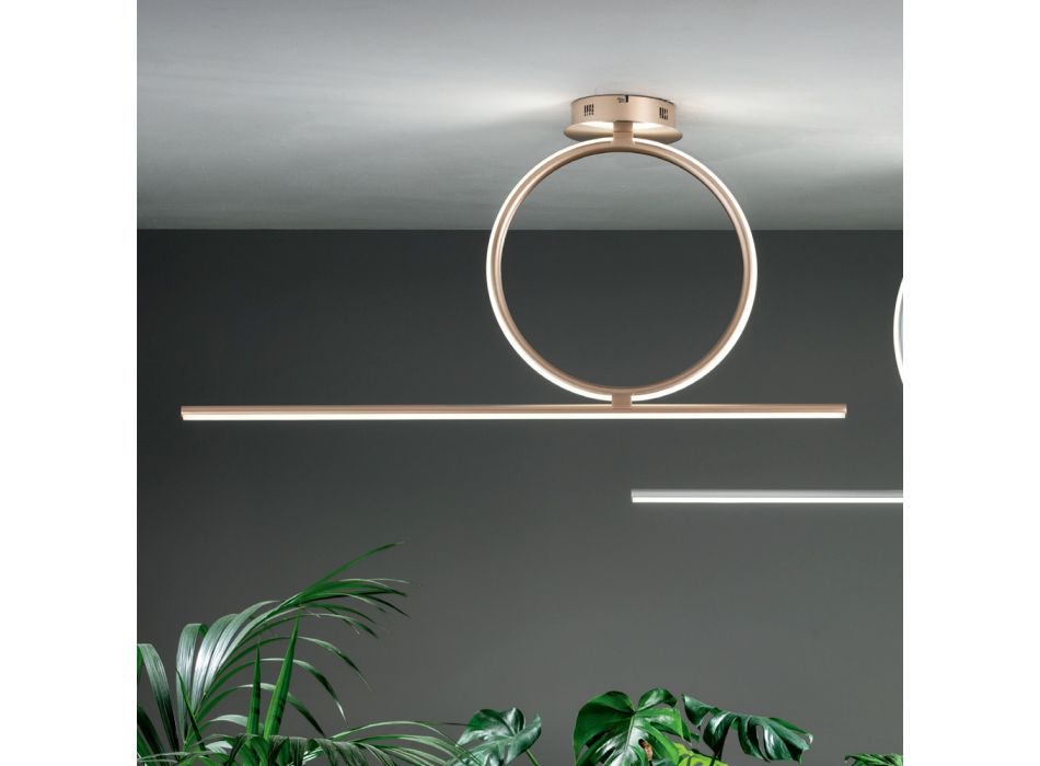 Ściemniana metalowa lampa sufitowa LED z silikonowym dyfuzorem - Marmore Viadurini