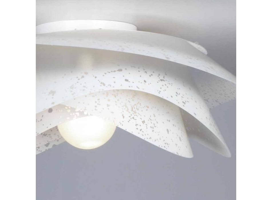 Nowoczesna lampa sufitowa z białym abażurem Corolla. 40 cm, Antalya Viadurini