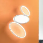 Nowoczesna ściemnialna lampa sufitowa LED z białego lub złotego metalu - Raissa Viadurini