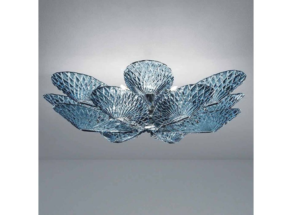 Nowoczesna lampa sufitowa ze szkła weneckiego wykonana ręcznie we Włoszech - Minos Viadurini